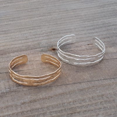 Fuse cuff silver bracelet