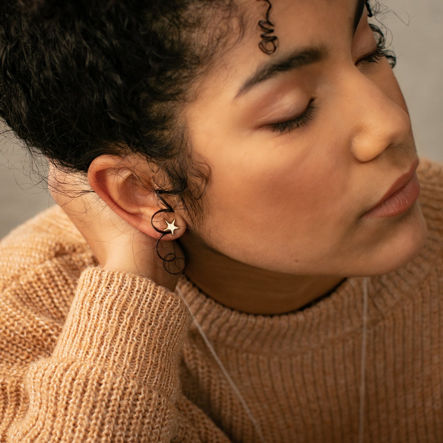 Polygon Star Stud Earrings, Glee