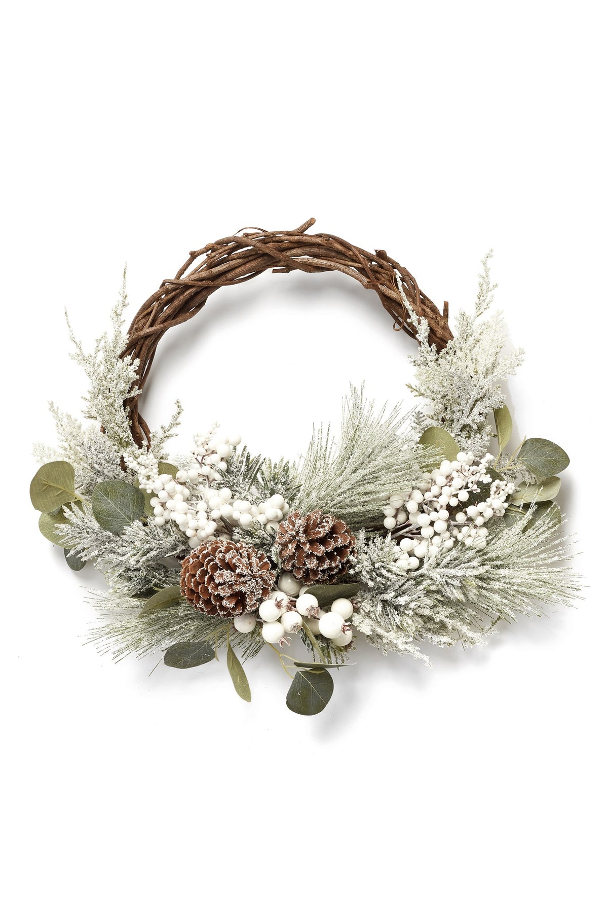 Eucalyptus Wreath White and Green