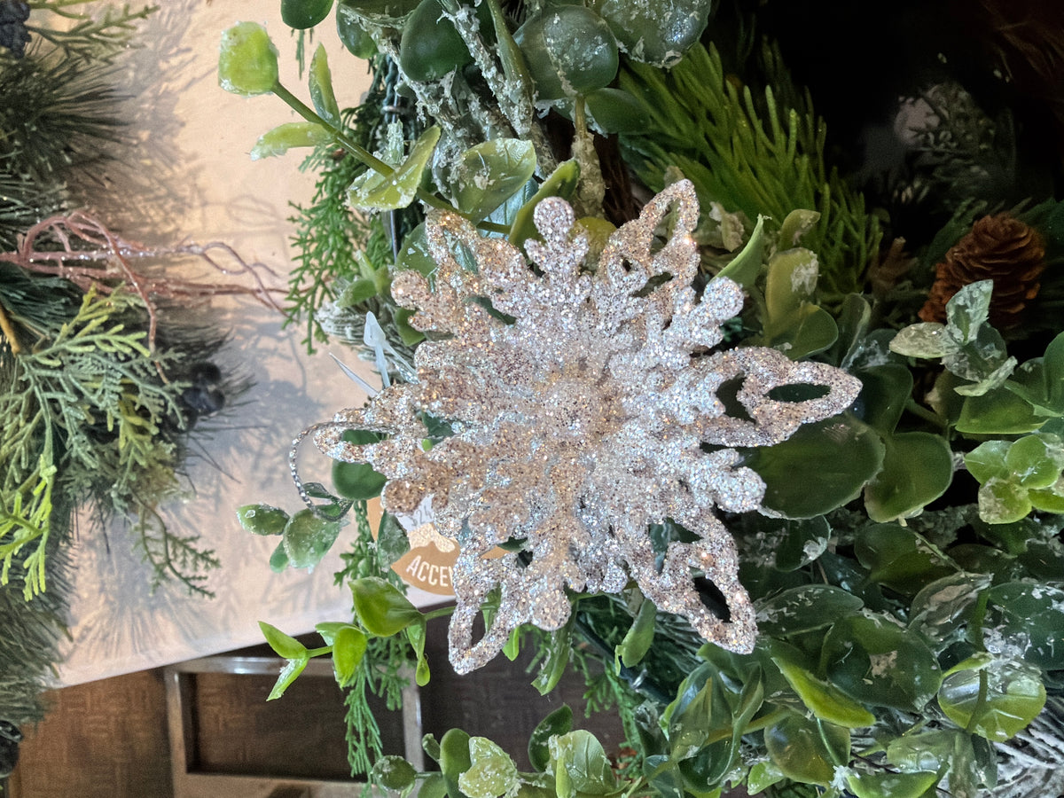 Silver Snowflake Ornament