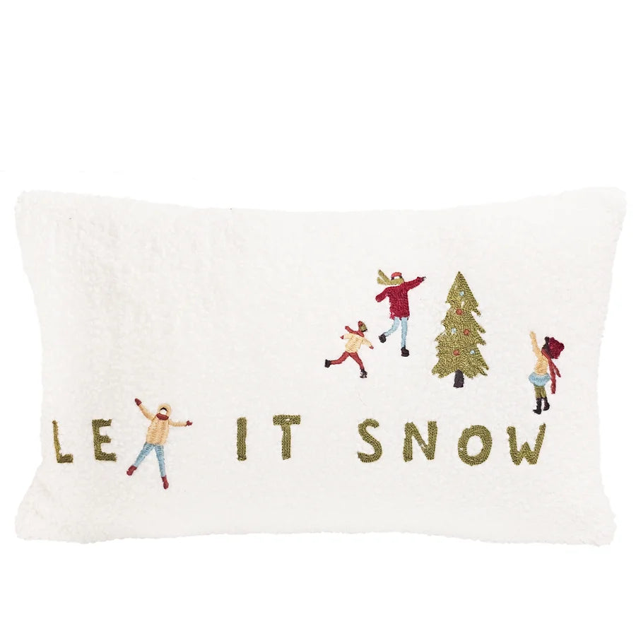 Outdoor Winter Let It Snow Pillow