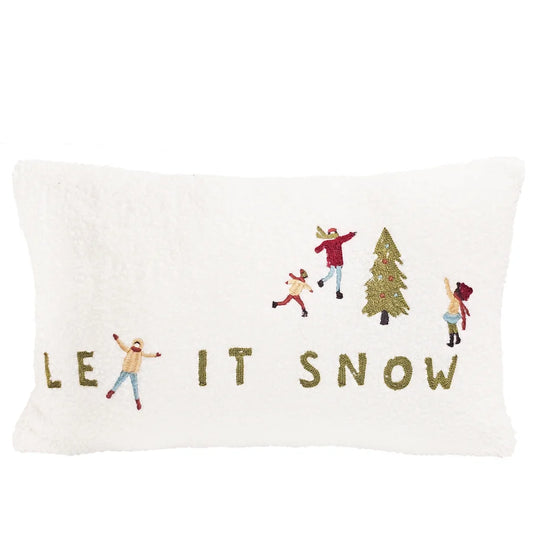 Outdoor Winter Let It Snow Pillow