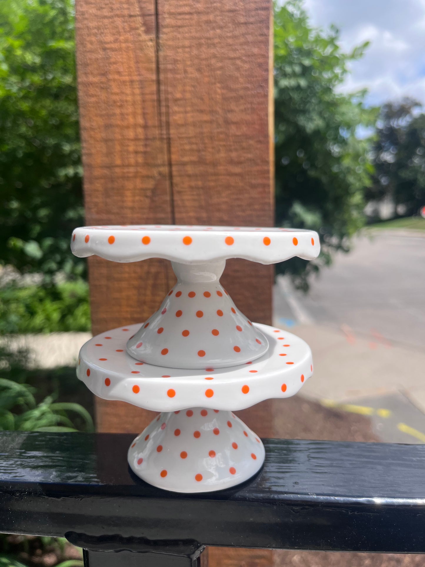 Mini Polka Dot Cake Plate