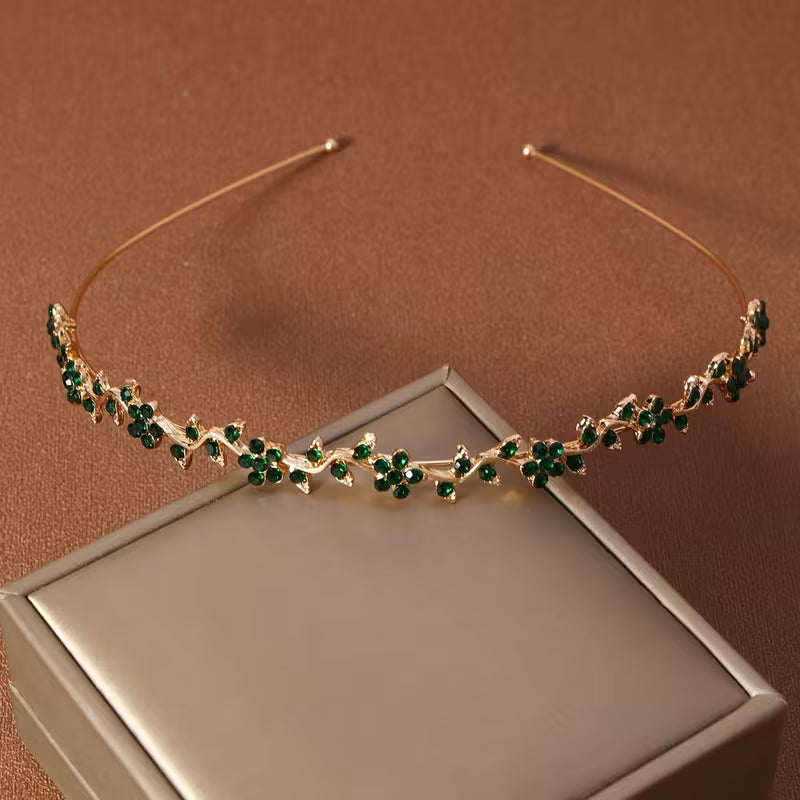 Green Rhinestone Headband