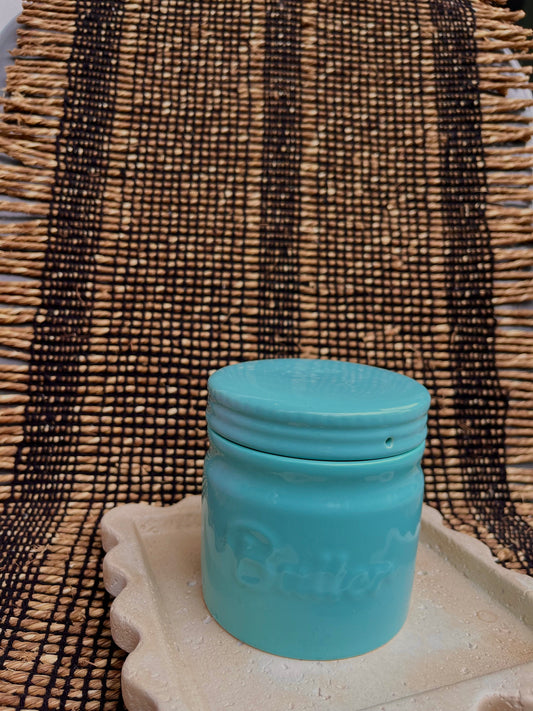 Porcelsin Butter Bell Turquiose