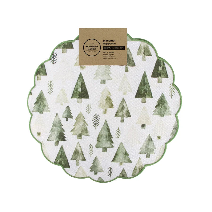 Winter Forest Printed Placemat Set