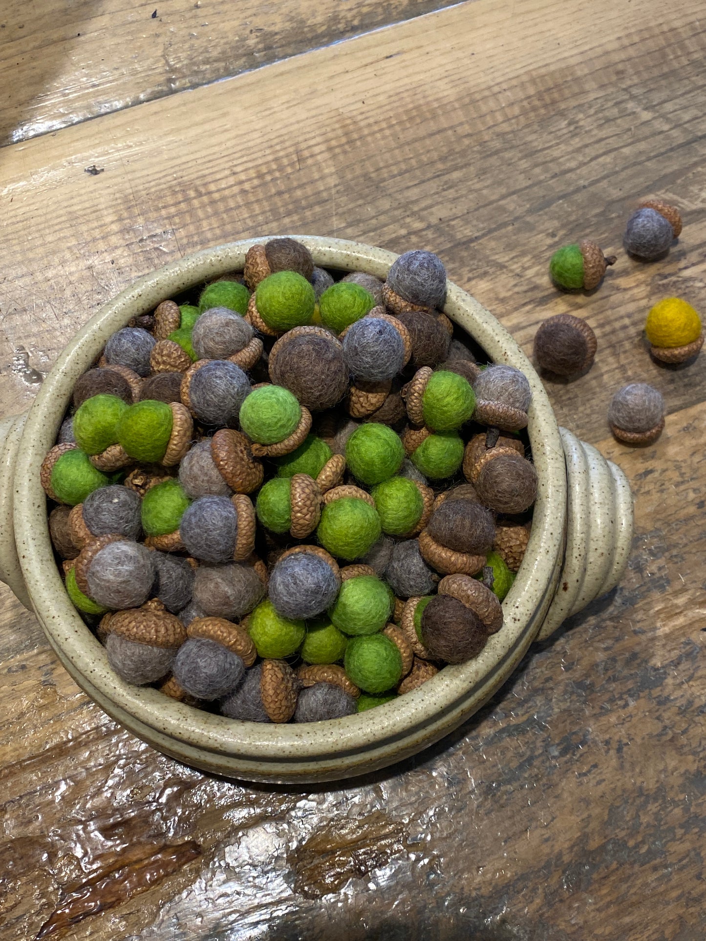 Felted Acorns: Handmade & Locally Made