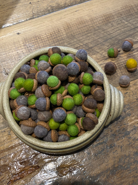 Felted Acorns: Handmade & Locally Made