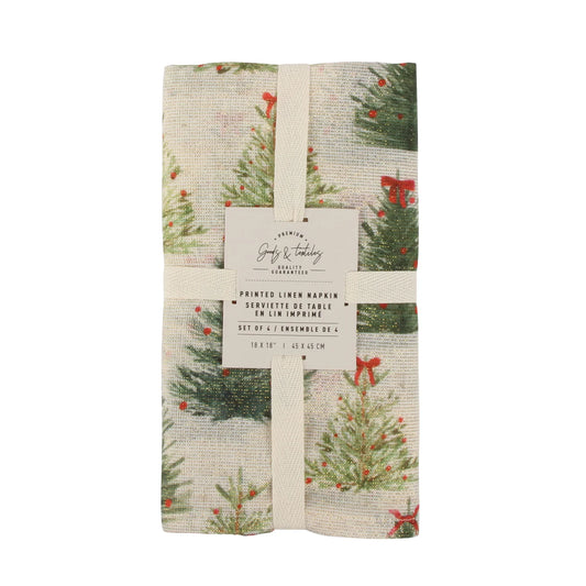 Holiday Trees Napkin Set of 4