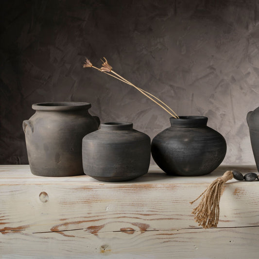 Balkan Black Terracotta Pot