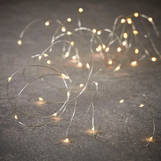 Outdoor String LED Silver or copper Wire Lights