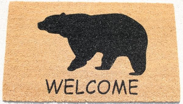 Welcome Bear Coir Doormat