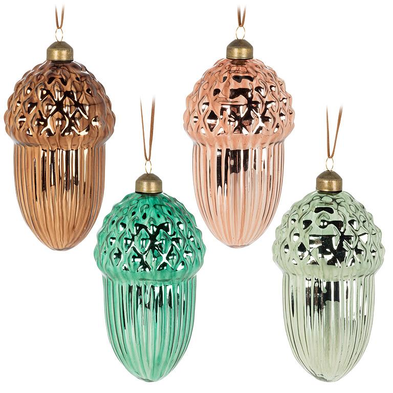 Extra Large Acorn Ornaments Assorted Colours