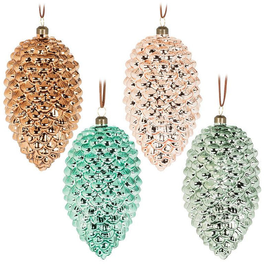 Extra Large Pinecone Ornaments Assorted Colours