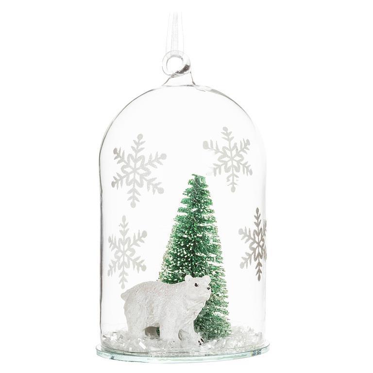 Polar Bear in Dome Ornament