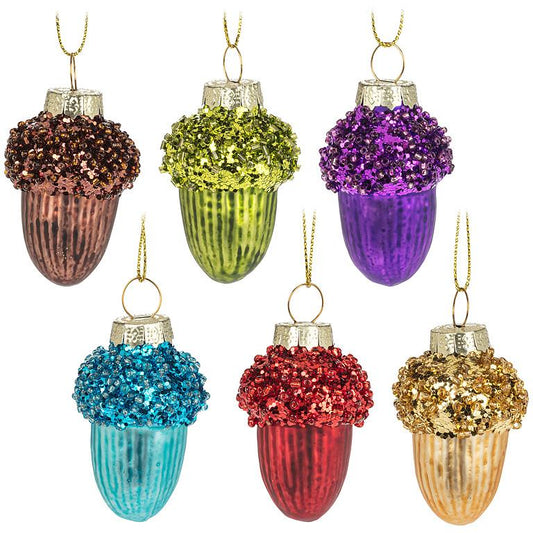 Mini Glass Acorn Ornaments