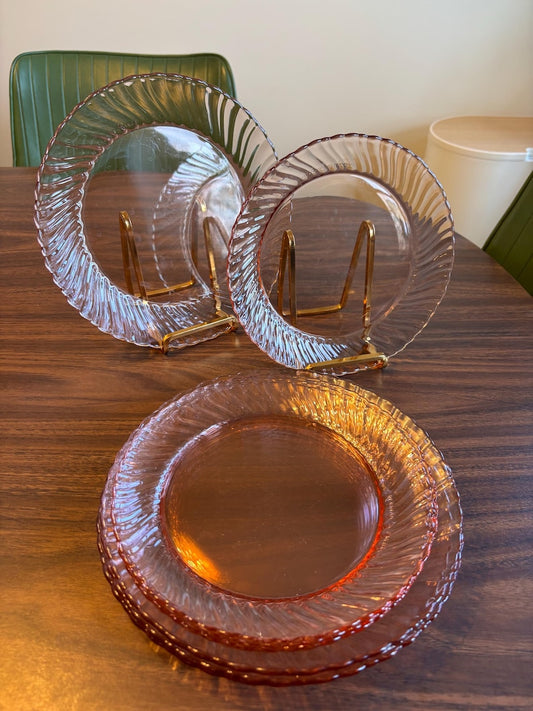 Vintage French Pink Plates