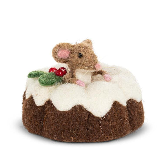 Felted Mouse in Bundt Cake
