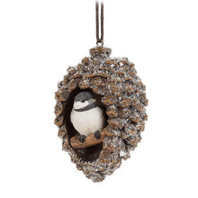 Load image into Gallery viewer, Bird in Pinecone Ornament
