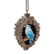 Load image into Gallery viewer, Bird in Pinecone Ornament
