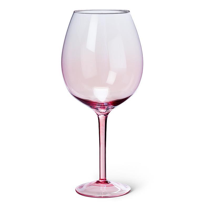 Pink Iris Wine Goblet