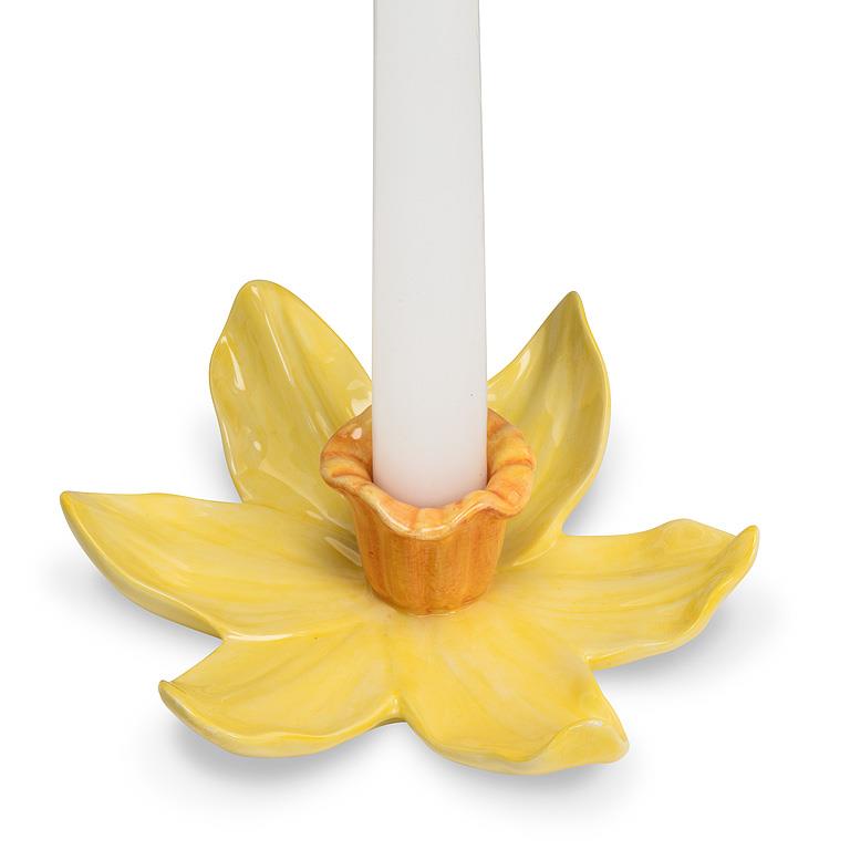 Ceramic Daffodil Taper Holders