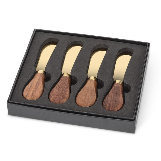 Walnut Handled Pate Spreaders - Set of 4