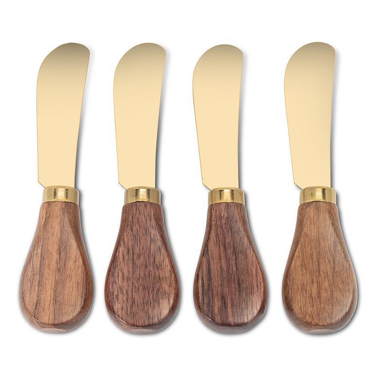 Walnut Handled Pate Spreaders - Set of 4