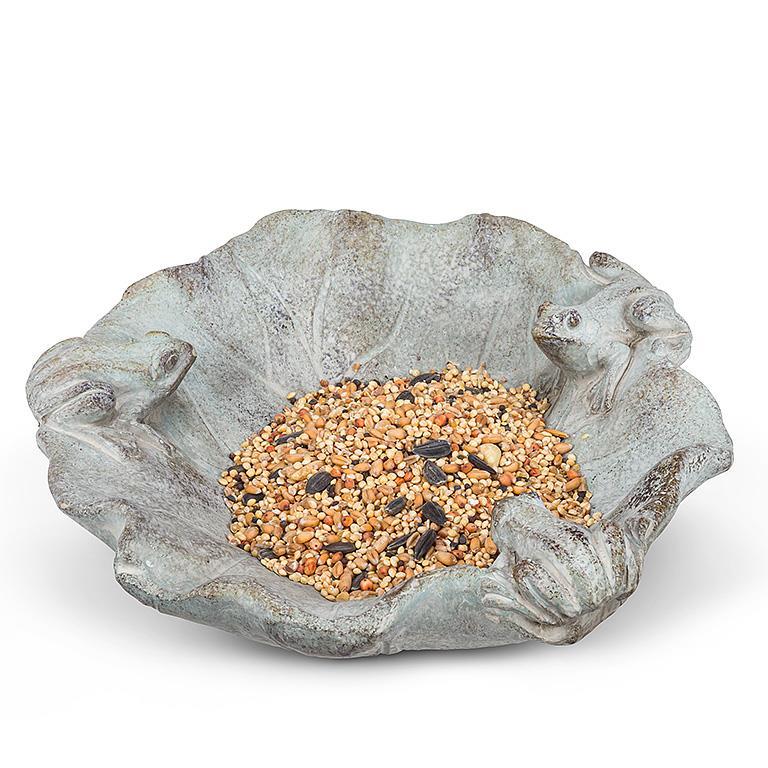 Frog Trio On Lilypad Cement Garden Decor