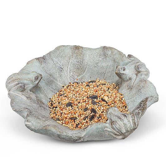 Frog Trio On Lilypad Cement Garden Decor