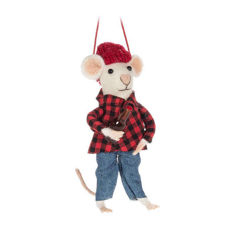 Canadian Felted Mouse Ornament