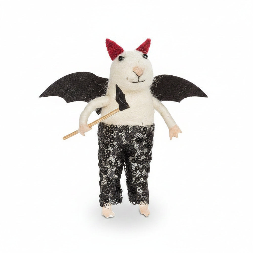 Felted Mouse Halloween Ornaments