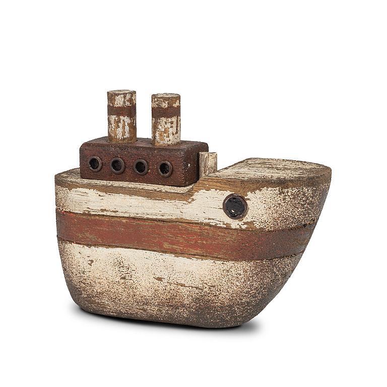 Seaside Wooden Boat Decor Piece
