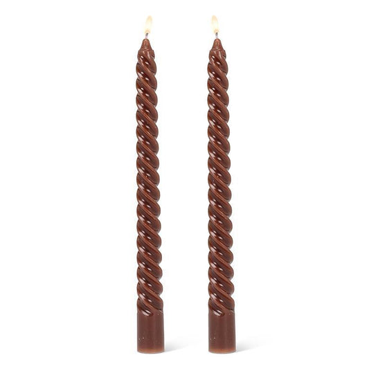 Tight Spiral Taper Candles - Set of 2