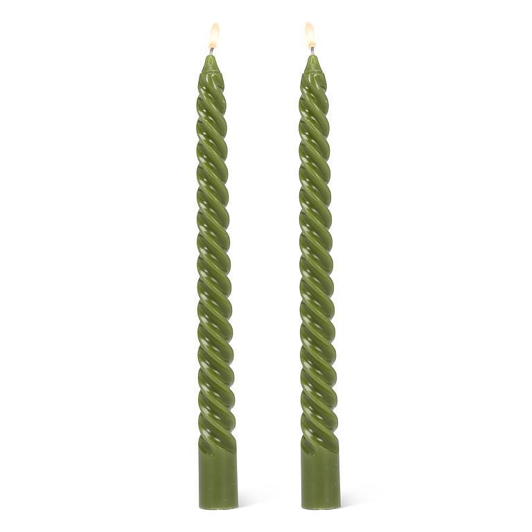 Tight Spiral Taper Candles - Set of 2