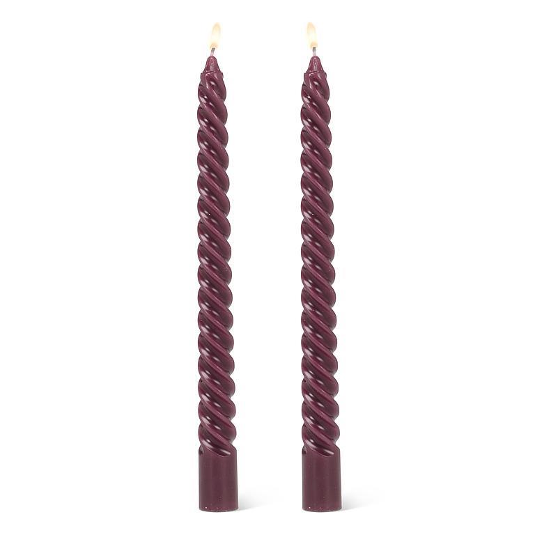 Tight Spiral Taper Candles - Set of 2