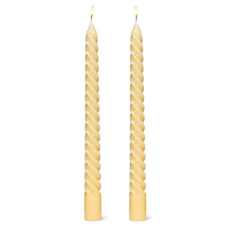 Tight Spiral Taper Candles - Set of 2