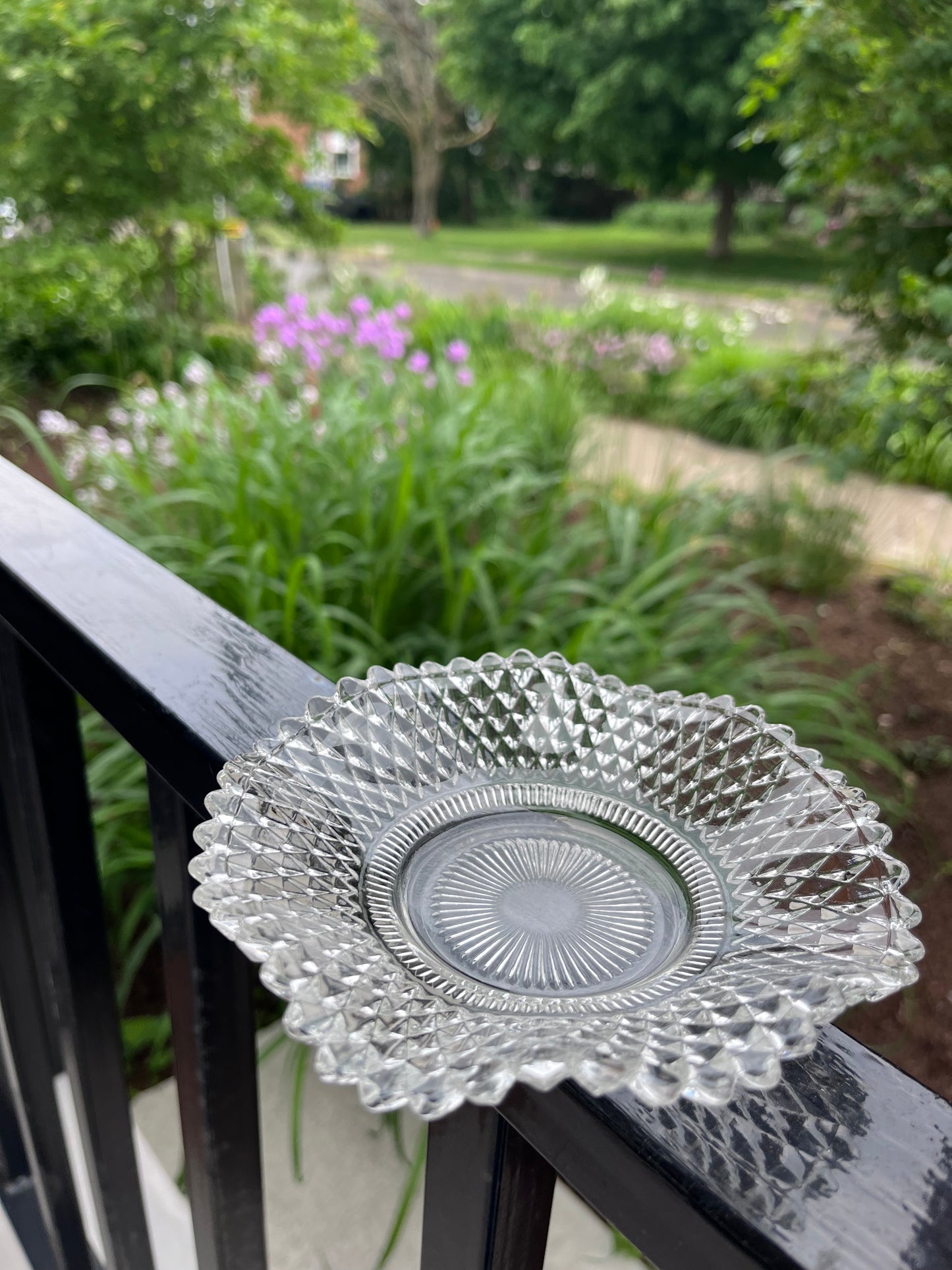 Vintage Rippled Bowl Crystal