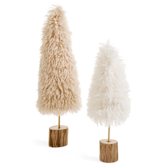 Decorative Wood and Wool Tree