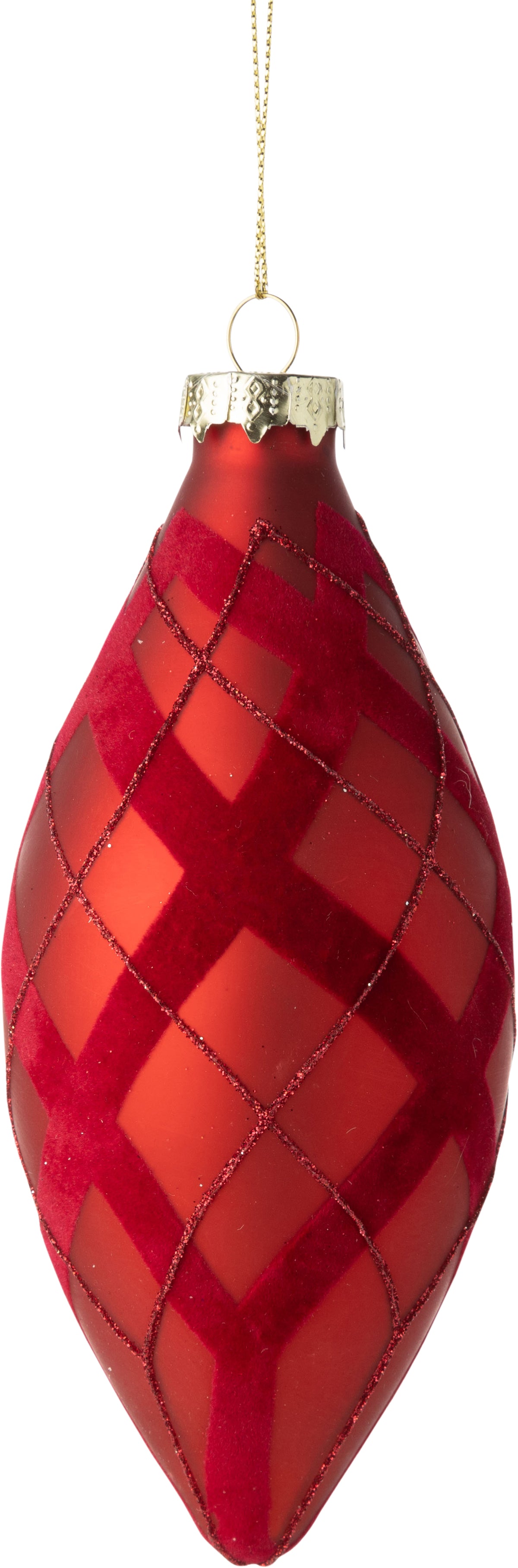 Glass Finial Red Ornament