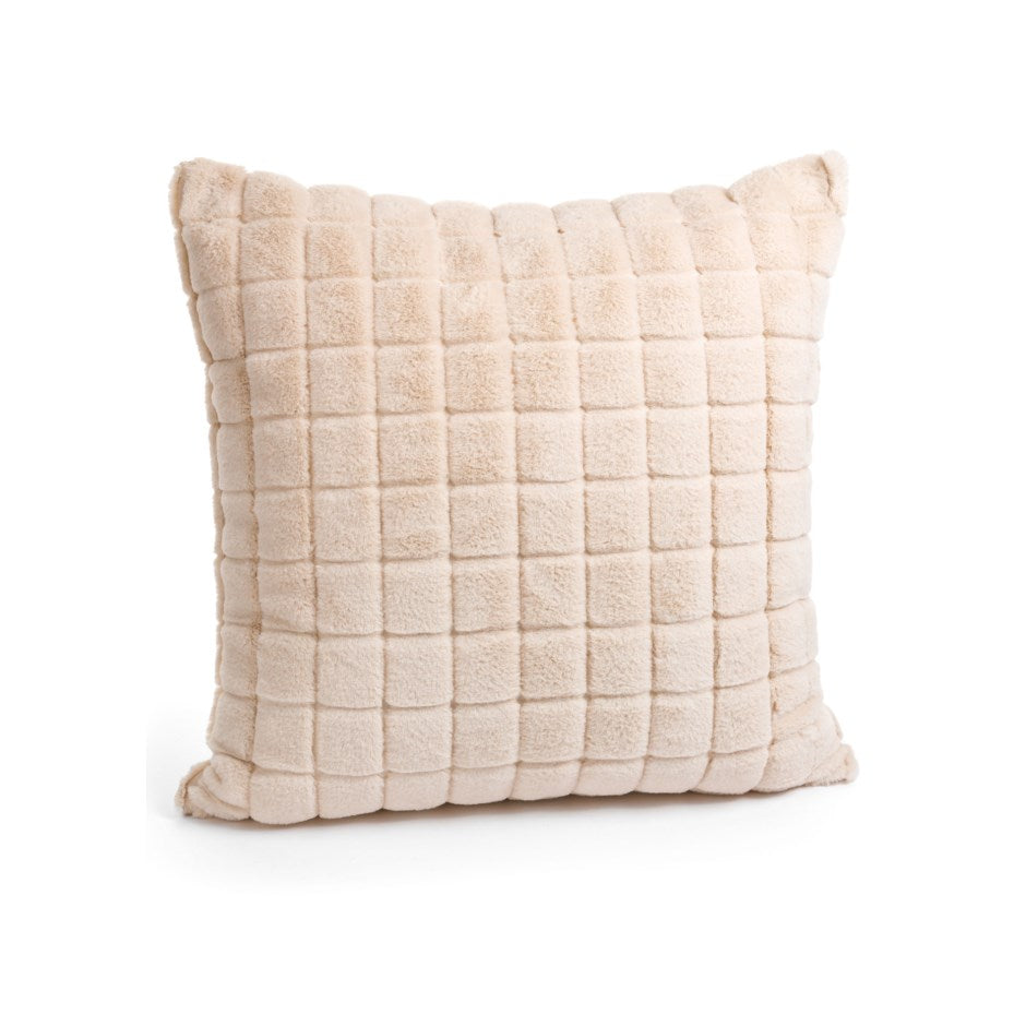 Faux Rabbit Fur Throw Pillow