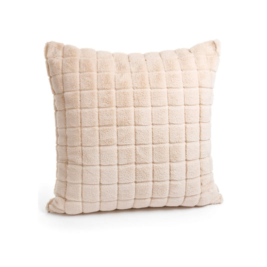 Faux Rabbit Fur Throw Pillow