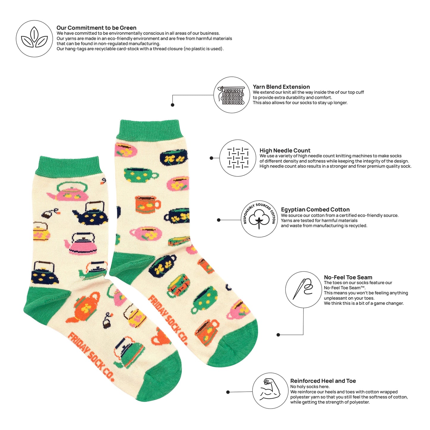 Women's Tea Kettle Socks