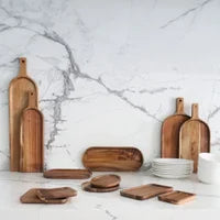 Tapas Living Acacia Paddle Serving Boards Natural