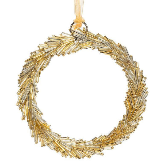 Beaded Gold Wreath