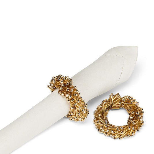 Beaded Gold Napkin Ring