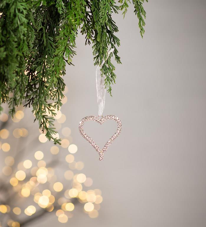Jewelled Pink Heart Ornament