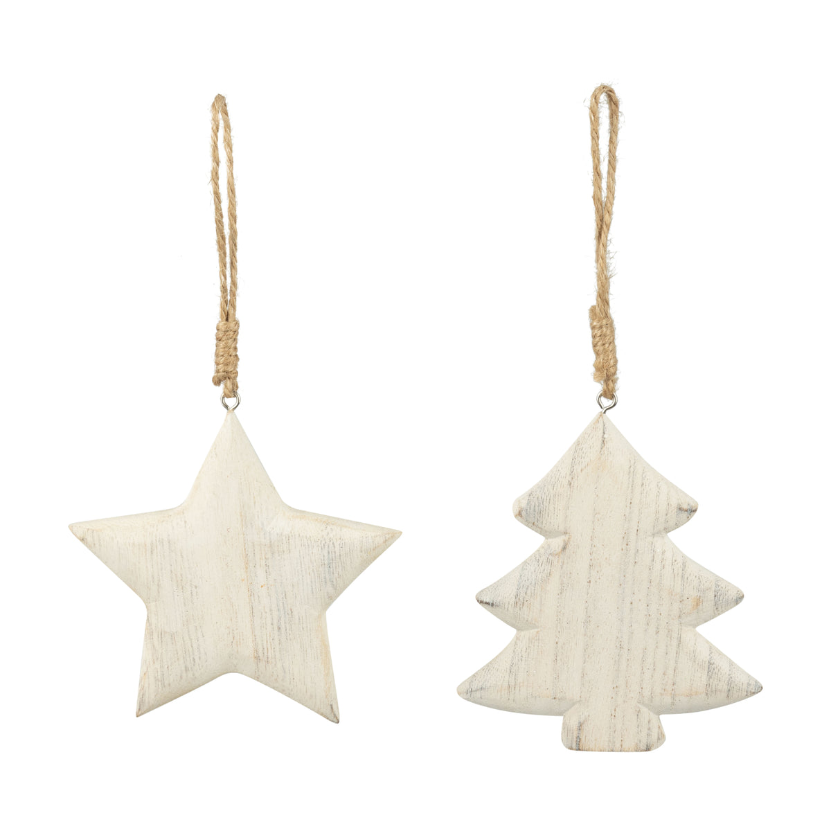 White Wooden Ornaments