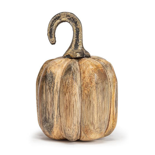 Wooden Carved Pumpkin