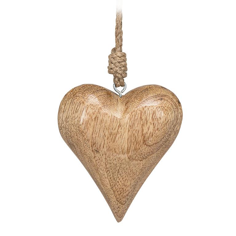 Wooden Puffy Heart Ornament
